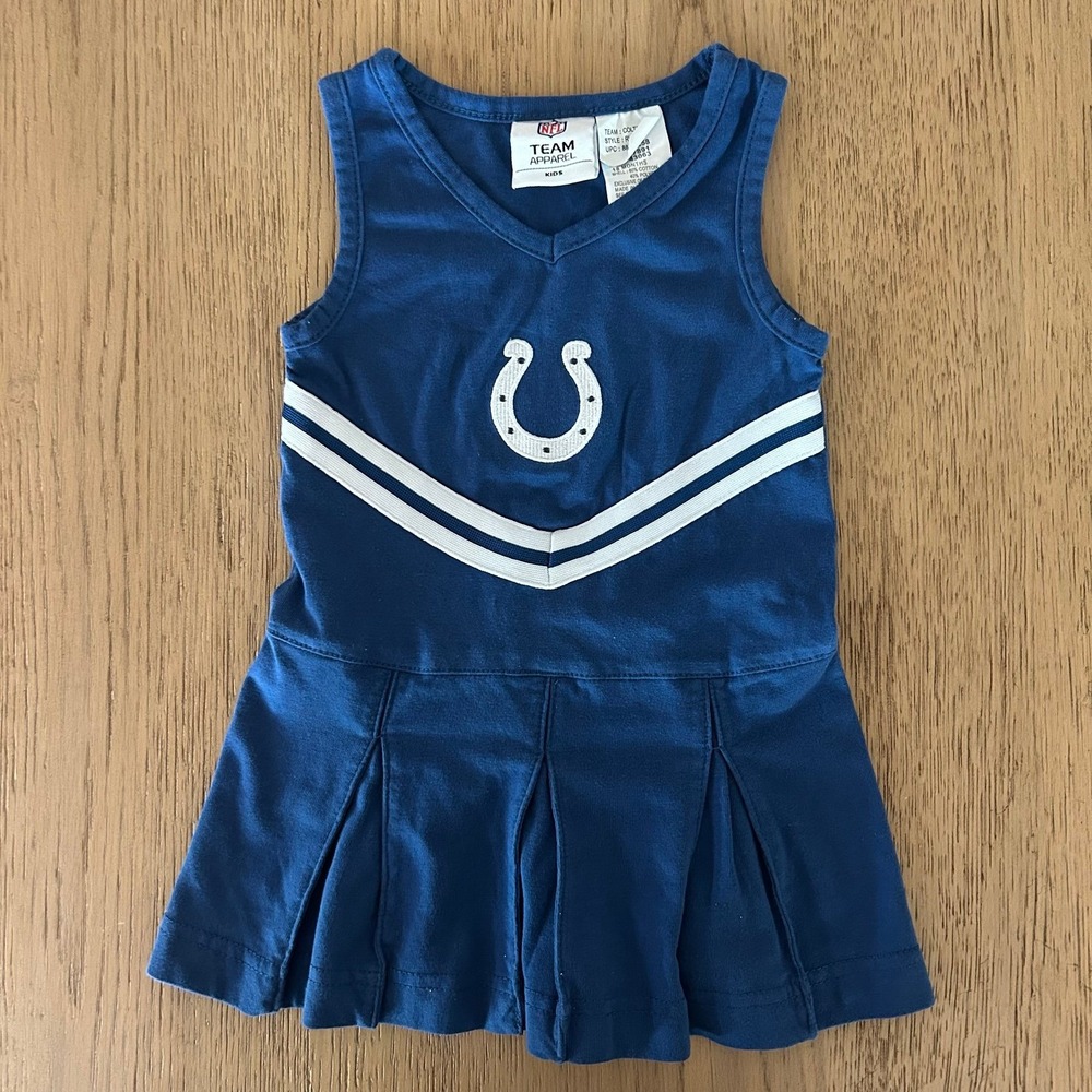 NFL Indianapolis Colts Football Toddler Girl Dress Blue 18 Months